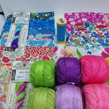 Load image into Gallery viewer, Special Order (BRIGHTER VERSION OF THREADS & FABRICS SWAPPED IN) - Custom Order for Megan)