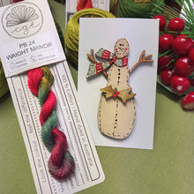 Load image into Gallery viewer, Tall Snowman Wood Button