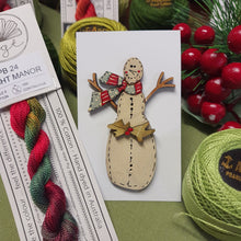 Load image into Gallery viewer, Tall Snowman Wood Button
