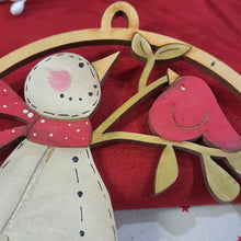 Load image into Gallery viewer, Large Slimline Snowman &Friends Decoration