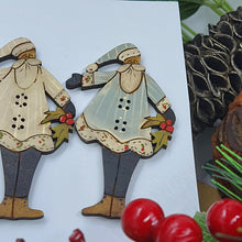 Load image into Gallery viewer, Holly Santa Set of 3