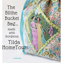 Load image into Gallery viewer, The Blithe Bucket Bag Pattern & Grape/Purple TILDA Hometown Fabric Packs