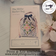 Load image into Gallery viewer, The Blithe Bucket Bag Pattern & Grape/Purple TILDA Hometown Fabric Packs