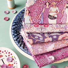 Load image into Gallery viewer, The Blithe Bucket Bag Pattern & Grape/Purple TILDA Hometown Fabric Packs
