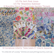 Load image into Gallery viewer, A Little bit of Lovely - Thread & Fabric Pack (Linen & Liberty Tana Lawns)