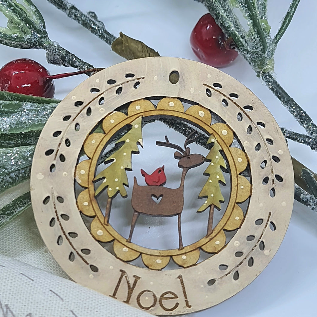Noel Reindeer & Friends - Christmas Wood Decoration