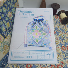 Load image into Gallery viewer, The Blithe Bucket Bag Pattern &amp; Grape/Purple TILDA Hometown Fabric Packs
