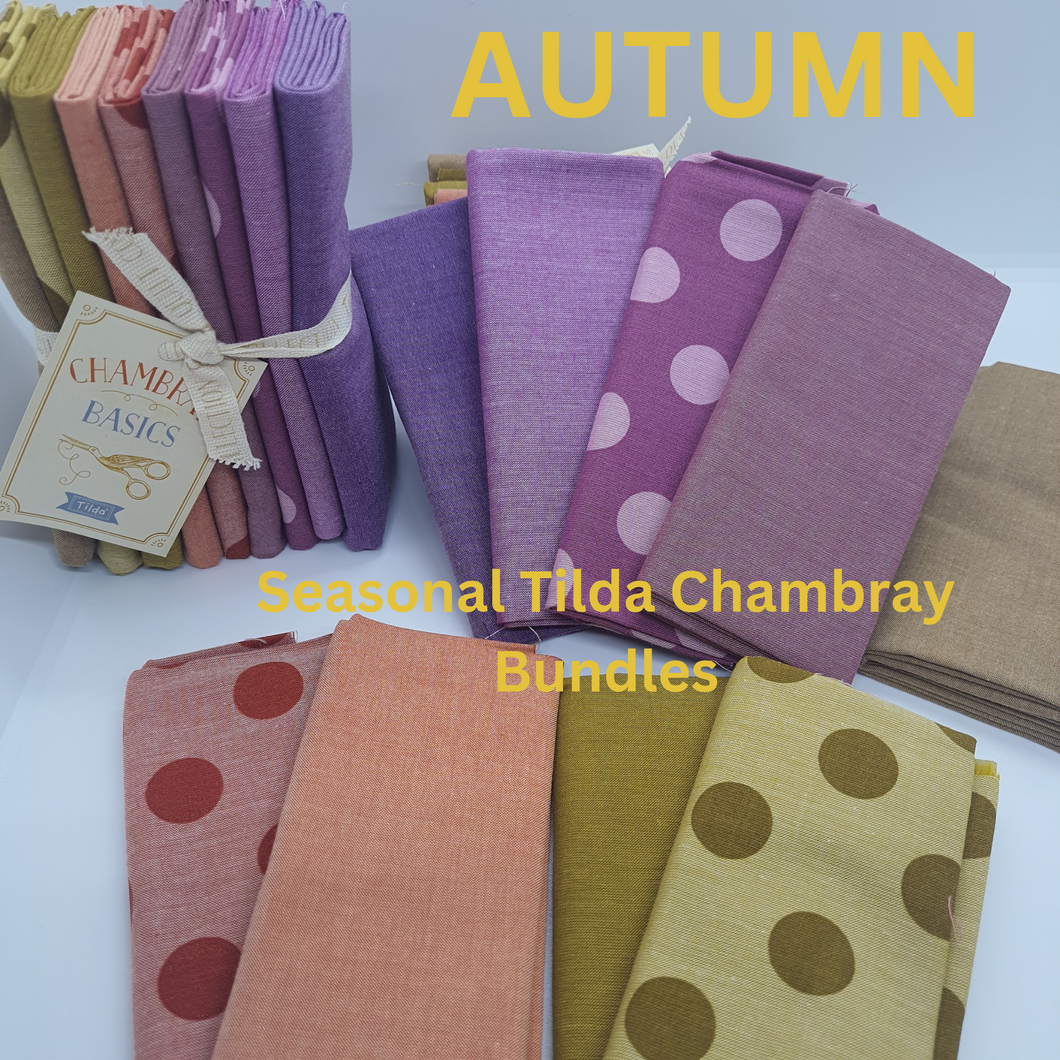 Tilda Chambray Fat Quarter - Seasonal Bundles x 9 pce