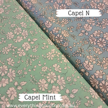 Load image into Gallery viewer, Liberty Tana Lawn Capel Mint (green) &amp; Capel N (light blue)
