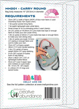 Load image into Gallery viewer, Carry Round Bag Pattern by Melly and Me incl Acrylic Dresden Template
