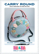 Load image into Gallery viewer, Carry Round Bag Pattern by Melly and Me incl Acrylic Dresden Template
