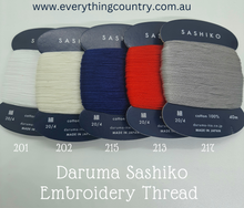 Load image into Gallery viewer, Daruma Sashiko Embroidery Threads Size 20/4
