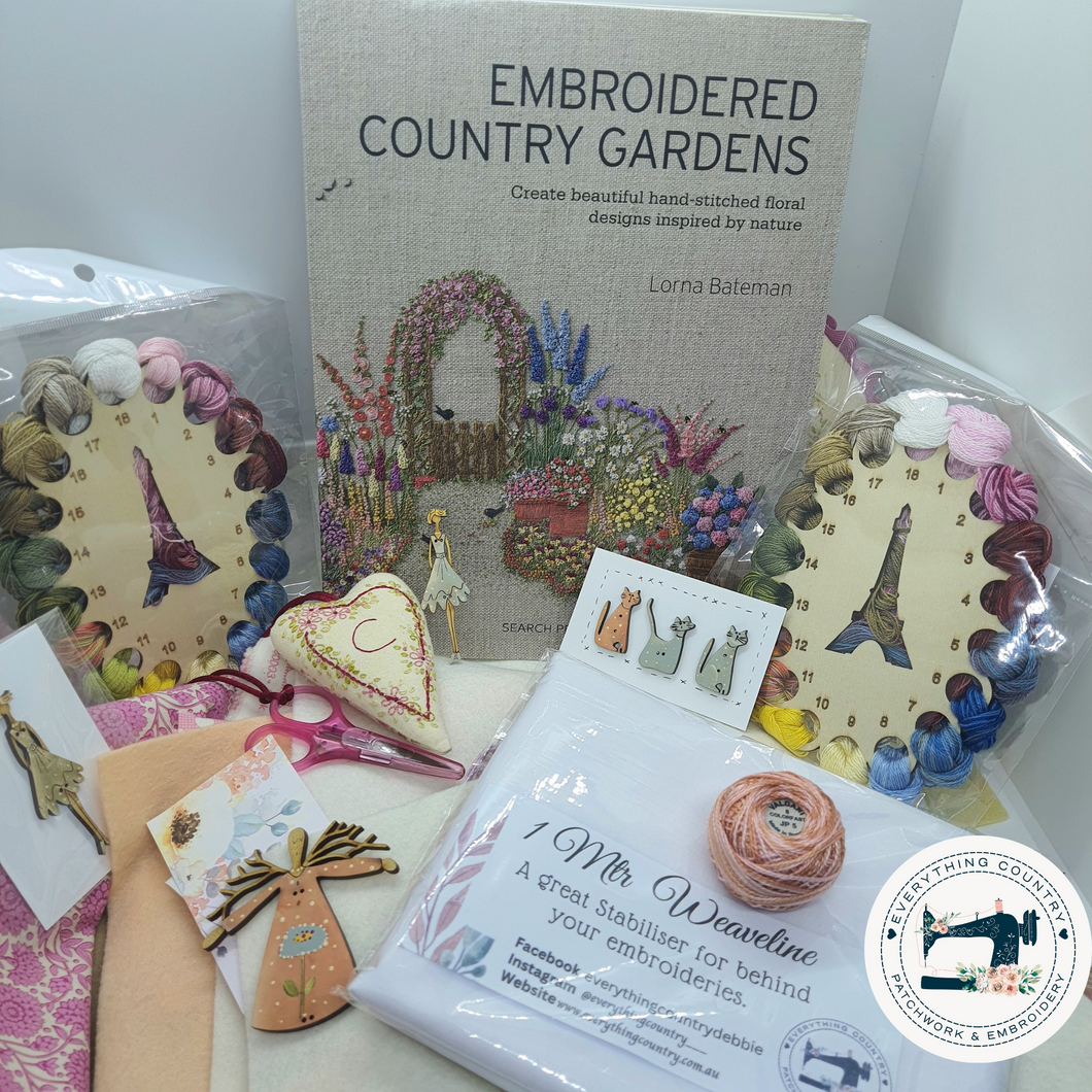 Embroidered Country Gardens  Embroidery Book by Lorna Bateman