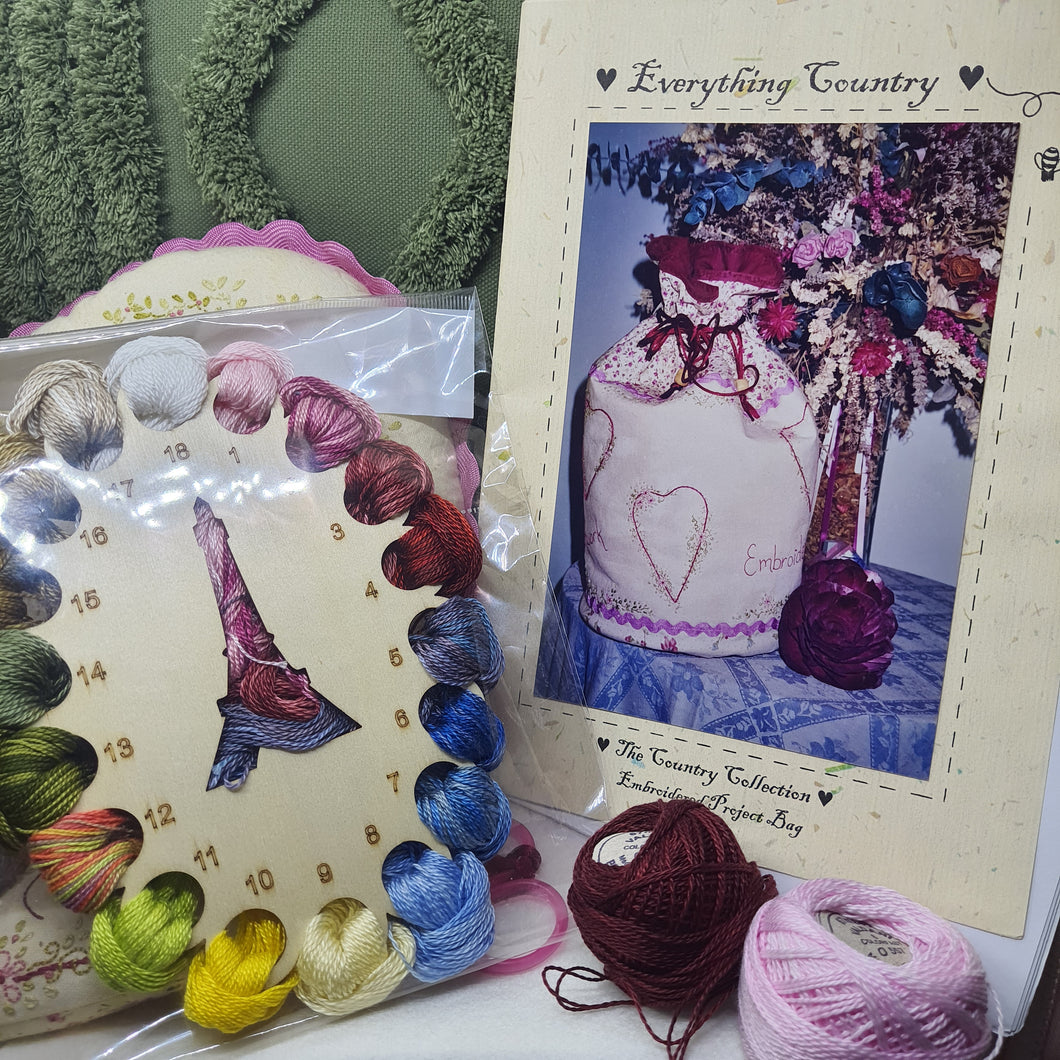 The Embroidered Project Bag Pattern from The Country Collection by Debbie Donegan of Everything Country