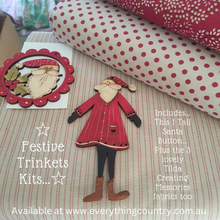 Load image into Gallery viewer, Festive Trinkets Pattern - Big Santa Decoration
