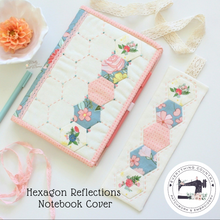 Load image into Gallery viewer, Hexagon Reflections Notebook Cover Pattern by Molly and Mama
