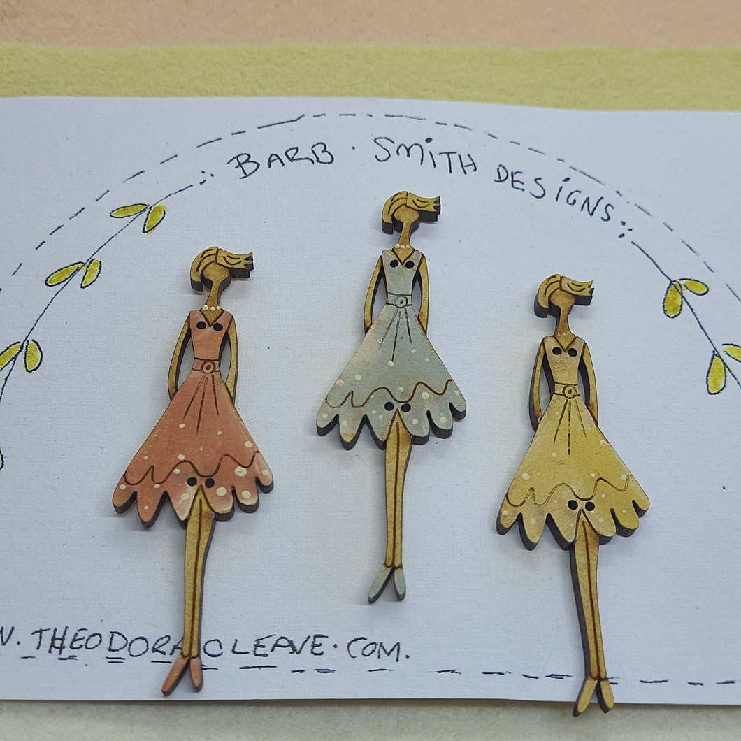 Button Ladies by Barb Smith of Theodora Cleave Designs
