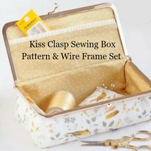 Load image into Gallery viewer, Kiss Clasp Sewing Box Pattern &amp; Wire Bag Frame Set
