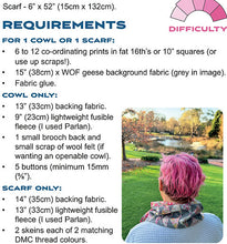 Load image into Gallery viewer, Naomi Cowl and Scarf Pattern by Melly and Me incl Foundation Piecing Papers
