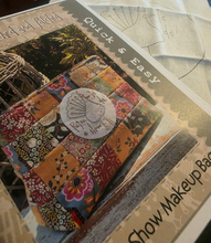 Load image into Gallery viewer, Put on a Show Makeup Bag Pattern by Anni Downs of Hatched and Patched
