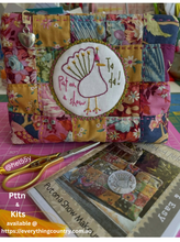 Load image into Gallery viewer, Put on a Show Makeup Bag Pattern by Anni Downs of Hatched and Patched

