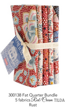 Load image into Gallery viewer, The Blithe Bucket Bag Pattern &amp; Rust Red TILDA Hometown Fabric Packs
