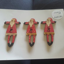Load image into Gallery viewer, Merry Christmas Santa Button with Star cut-out
