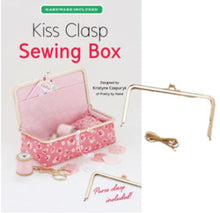 Load image into Gallery viewer, Kiss Clasp Sewing Box Pattern &amp; Wire Bag Frame Set
