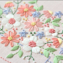 Load image into Gallery viewer, Tea-time Posy Embroidery Pattern and Pre-Printed Linen by Molly and Mama
