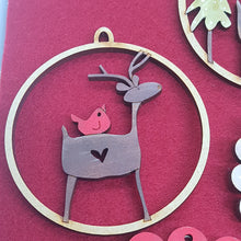 Load image into Gallery viewer, Slimline Deer Friends Christmas Decoration
