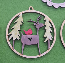 Load image into Gallery viewer, Slimline Deer Friends Christmas Decoration
