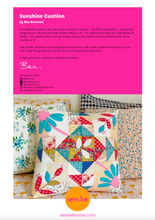 Load image into Gallery viewer, Sunshine Cushion Pattern by Bec Brennan of Sew Be Curated
