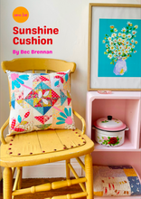 Load image into Gallery viewer, Sunshine Cushion Pattern by Bec Brennan of Sew Be Curated
