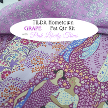 Load image into Gallery viewer, The Blithe Bucket Bag Pattern &amp; Grape/Purple TILDA Hometown Fabric Packs
