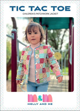 Load image into Gallery viewer, Tic Tac Toe Children&#39;s Patchwork Jacket Pattern by Melly and Me
