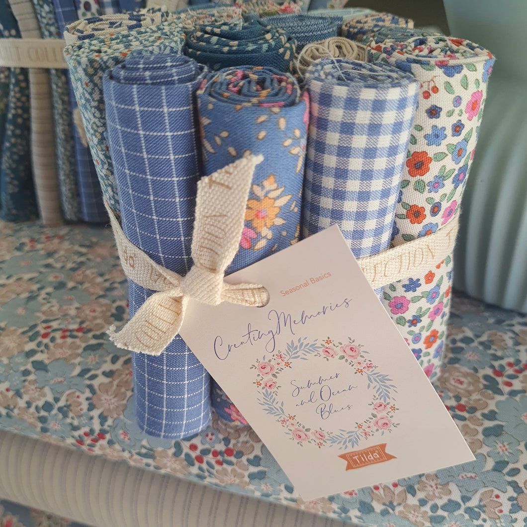 Tilda Creating Memories Fat Eighth Bundle Summer Blues