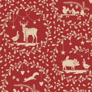 Tilda Merry Little Christmas Paperscenes Burgundy (Red) 100625
