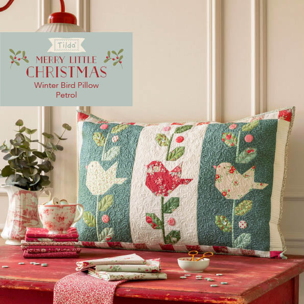 Tilda Merry Little Christmas
Winter Bird Pillow KIT in Petrol (Blue/Green)