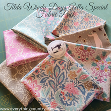 Load image into Gallery viewer, Tilda Windy Days &amp; Tilda Aella Fat Quarter Bundle *Special pack of 8*

