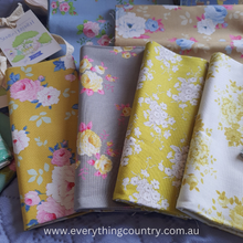 Load image into Gallery viewer, Tilda Sunday Brunch Fat Quarter Pack Grey Yellow
