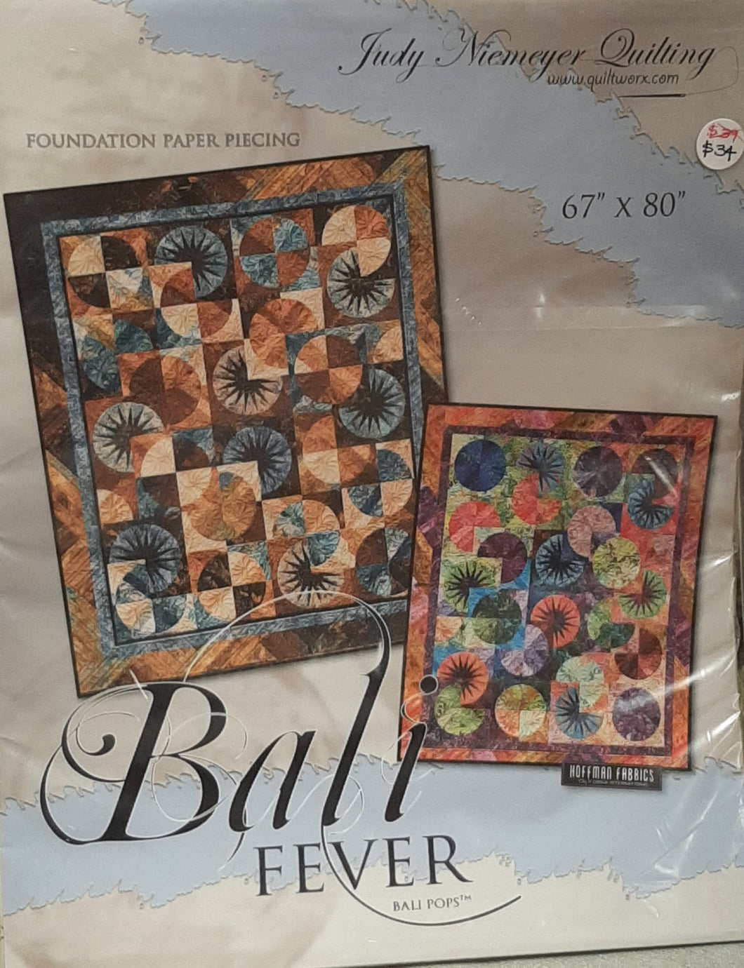 Bali Fever - Foundation Paper Piecing Pattern by Judy Niemeyer of Quiltworz