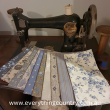 Load image into Gallery viewer, FINE FRENCH FABRICS BLUE FAT QTR BUNDLE
